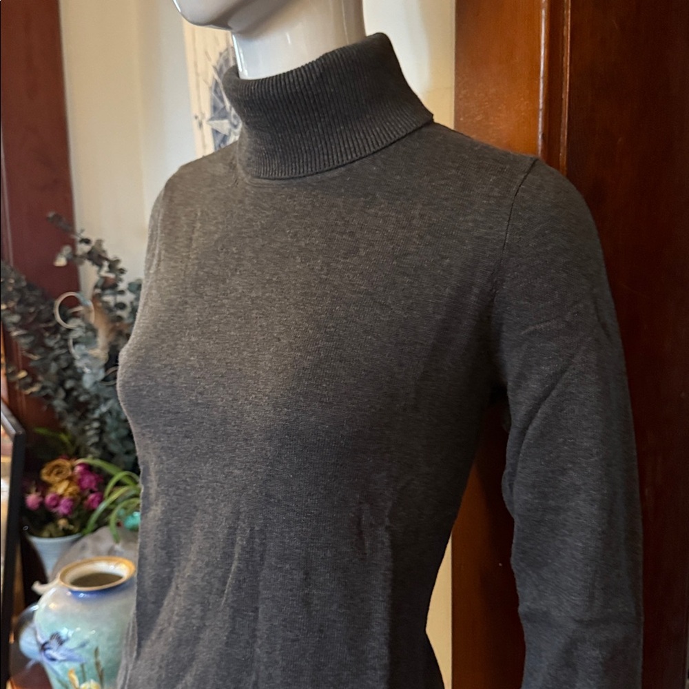 NWT northern reflections size small 100% cotton Gray Turtleneck Sweater